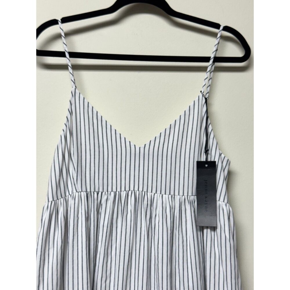 NWT - JENNI KAYNE Cove Maxi Dress White/Navy Stripes Lined Cotton, Sz S - Picture 4 of 15